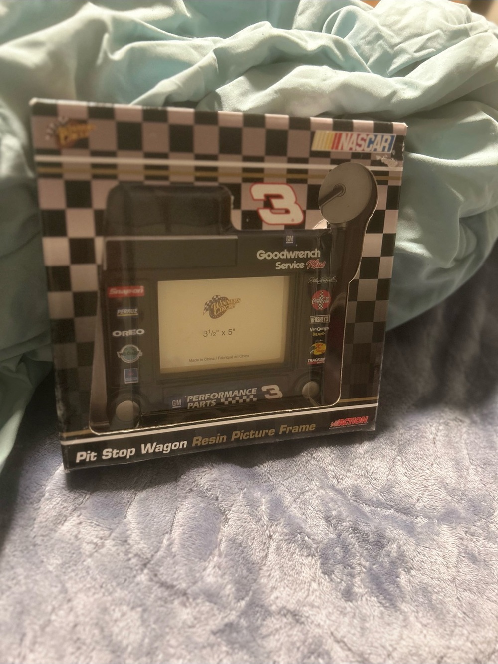 Vintage Nascar Black #3 Goodwrench Pit Stop Wagon Picture Frame